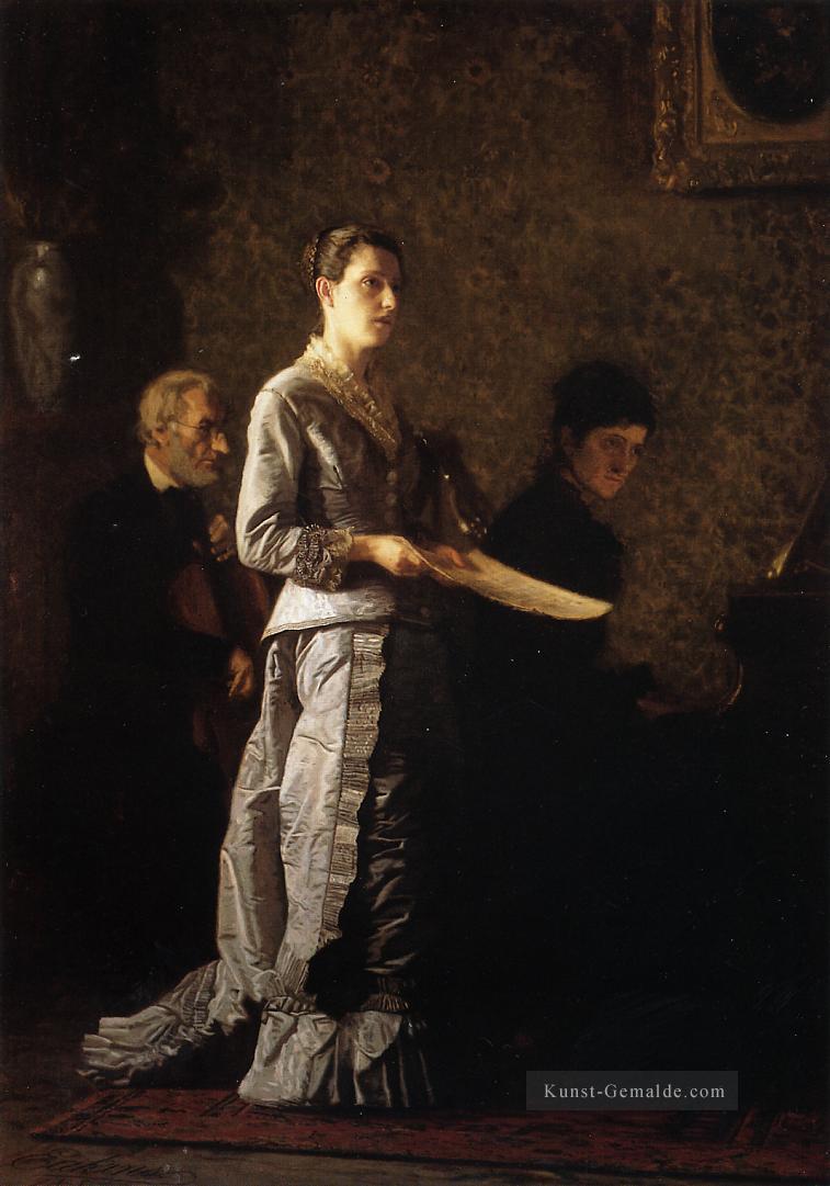 ein pathetischer Lied Realismus Porträts Thomas Eakins Singen Ölgemälde
